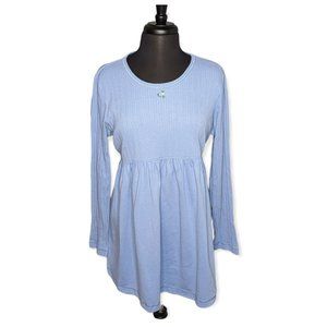 New Addition Maternity Blue Long Sleeved Top Size Medium